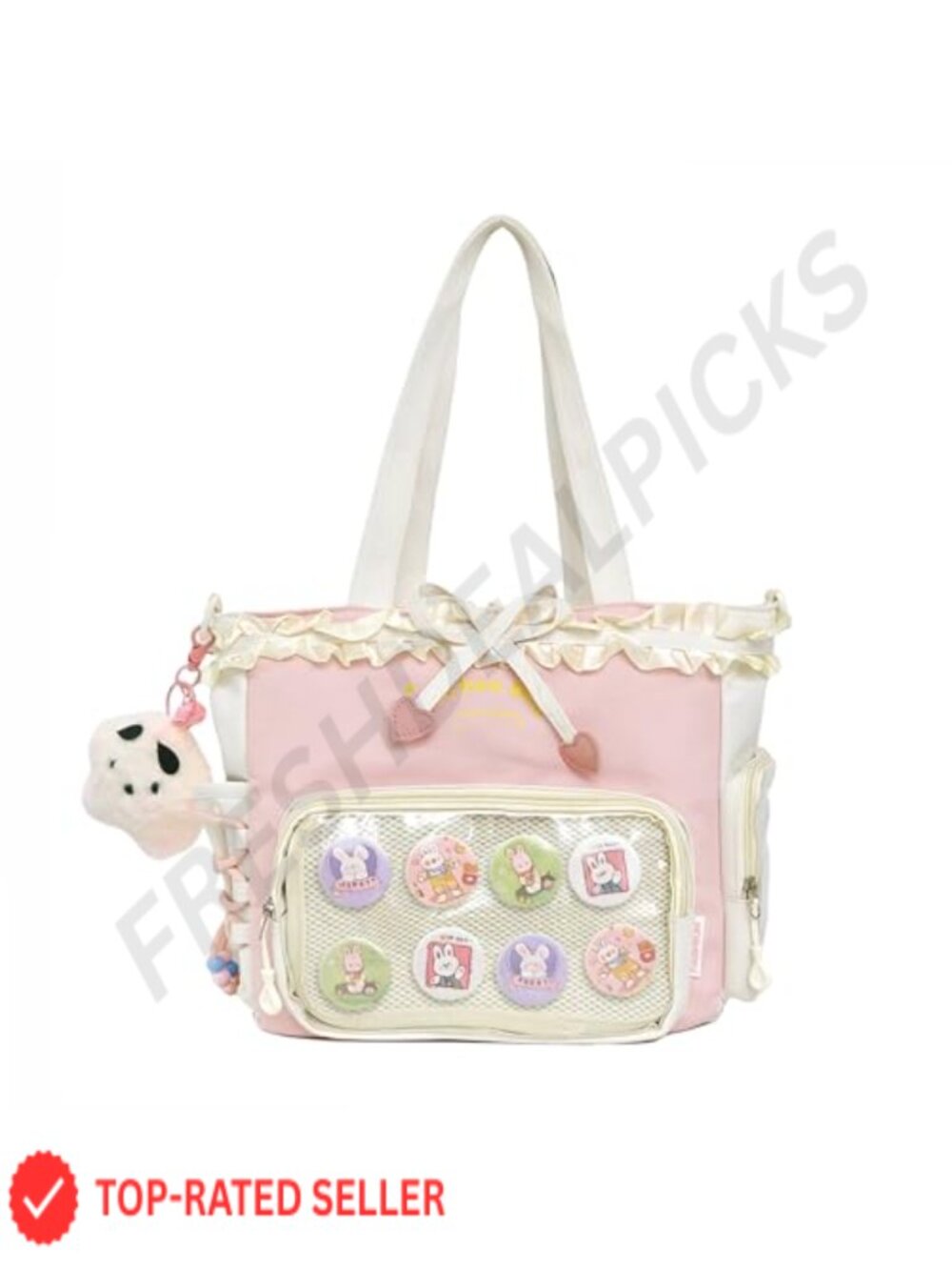 Kawaii Ita Bag Tote with Insert, Convertible Crossbody Anime Shoulder Bag with